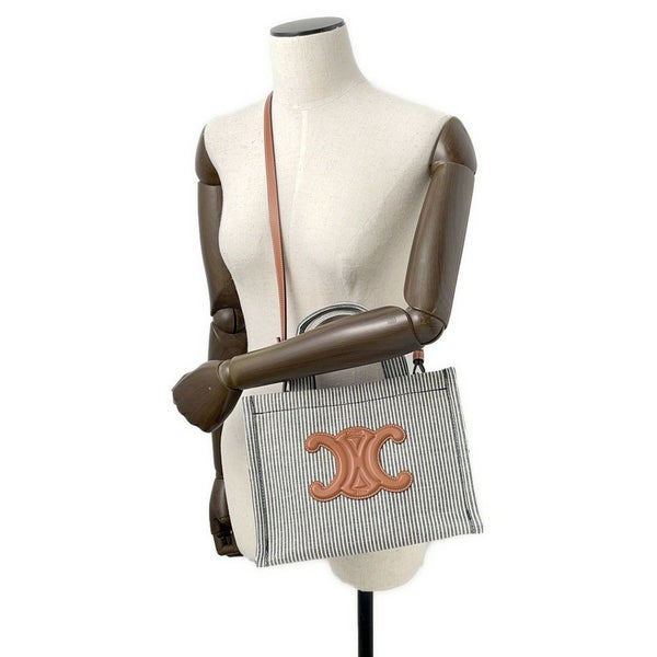 セリーヌ ハンドバッグ カバ タイス スモール キャンバス 199162FU5 CELINE 2way ストライプ