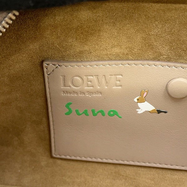 ロエベ ハンドバッグ Suna Fujitaコラボ アマソナ23 クロップド バッグ レザー LOEWE 2way ウサギ