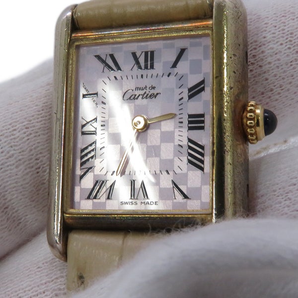 カルティエ タンク マスト SM W1017554 Cartier 腕時計 パープル文字盤 クォーツ
