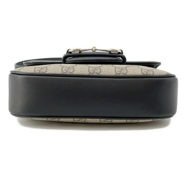 グッチ ショルダーバッグ GGスプリーム ホースビット 1955 ソフト スモール 815205 GUCCI 黒