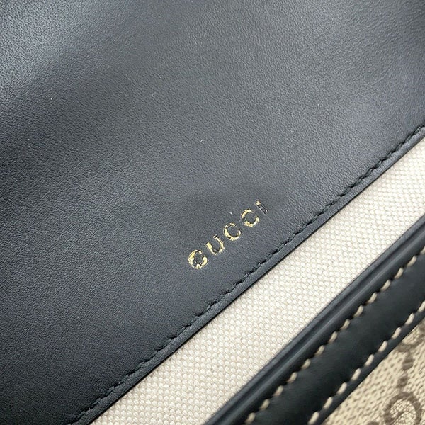 グッチ ショルダーバッグ GGスプリーム ホースビット 1955 ソフト スモール 815205 GUCCI 黒
