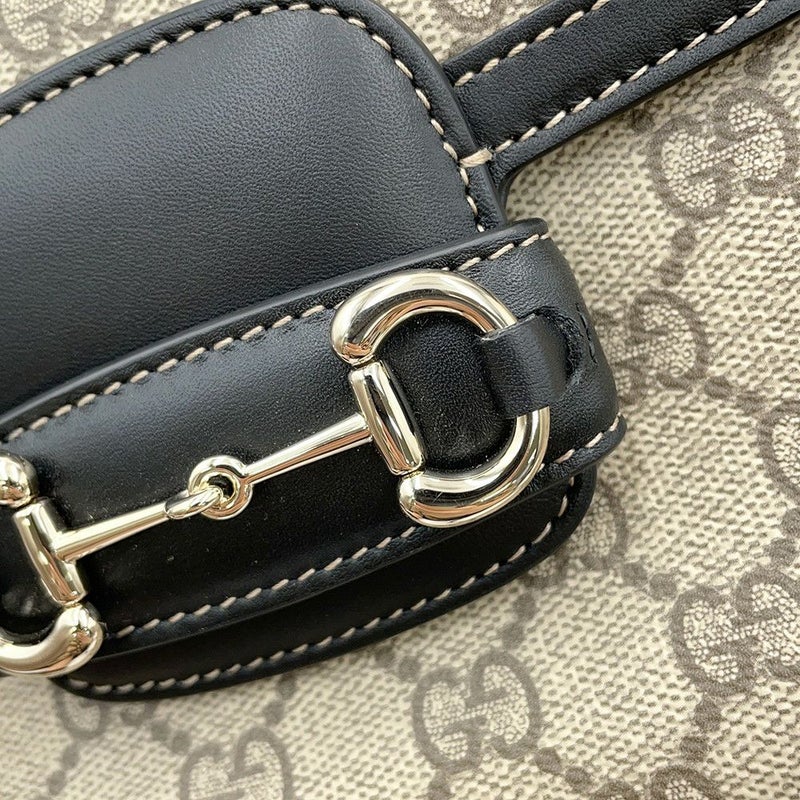 グッチ ショルダーバッグ GGスプリーム ホースビット 1955 ソフト スモール 815205 GUCCI 黒