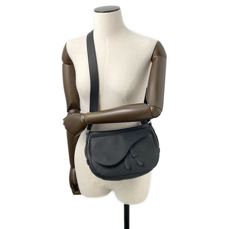 クリスチャン・ディオール ハンドバッグ サドル ミニソフトバッグ レザー 1ADHO023 Christian Dior 2way 黒