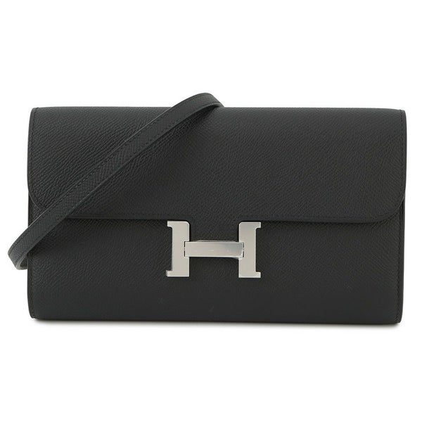 エルメス 長財布 コンスタンス トゥーゴー ロング ブラック/シルバー金具 エプソン K刻印 HERMES 黒