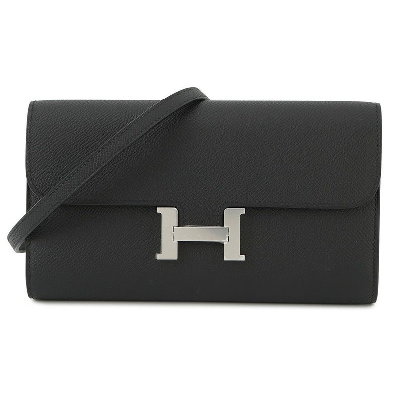 エルメス 長財布 コンスタンス トゥーゴー ロング ブラック/シルバー金具 エプソン K刻印 HERMES 黒