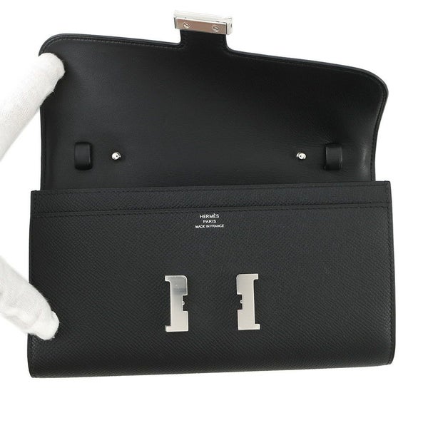 エルメス 長財布 コンスタンス トゥーゴー ロング ブラック/シルバー金具 エプソン K刻印 HERMES 黒