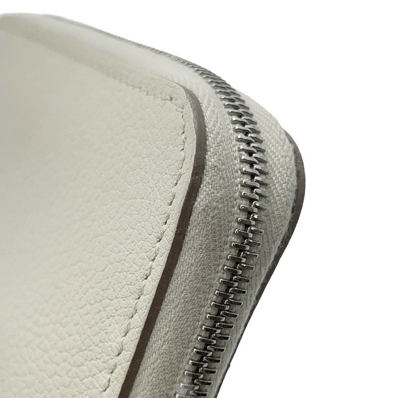 エルメス 二つ折り財布 ジップアンゴー2 シェーヌダンクル べトン/シルバー金具 エバーカラー W刻印