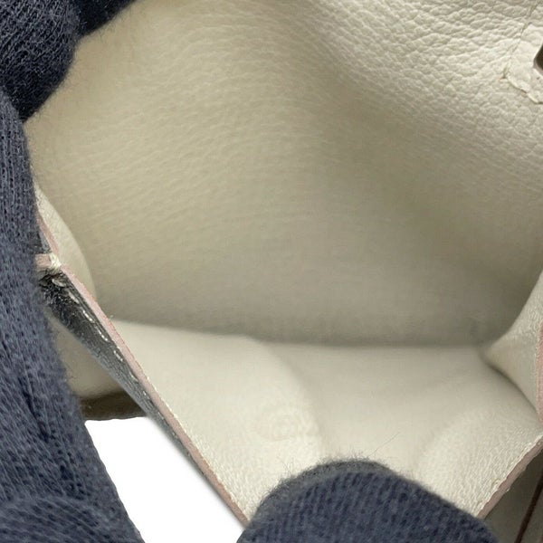 エルメス 二つ折り財布 ジップアンゴー2 シェーヌダンクル べトン/シルバー金具 エバーカラー W刻印