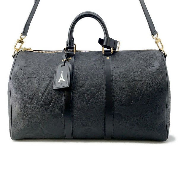 ルイヴィトン ボストンバッグ モノグラム・アンプラント ジャイアント キーポル・バンドリエール45 M45532トラベル 旅行 黒 ブラック