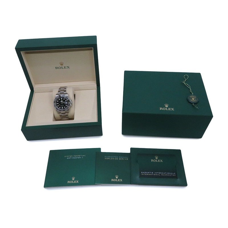 ロレックス GMTマスター2 ランダムシリアル ルーレット 126710GRNR ROLEX 腕時計 黒文字盤