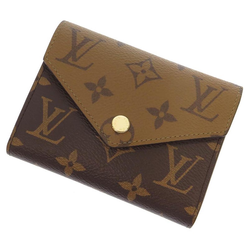 ルイヴィトン 三つ折り財布 モノグラム モノグラム・リバース ポルトフォイユ・ヴィクトリーヌ M81557 LOUIS VUITTON 黒