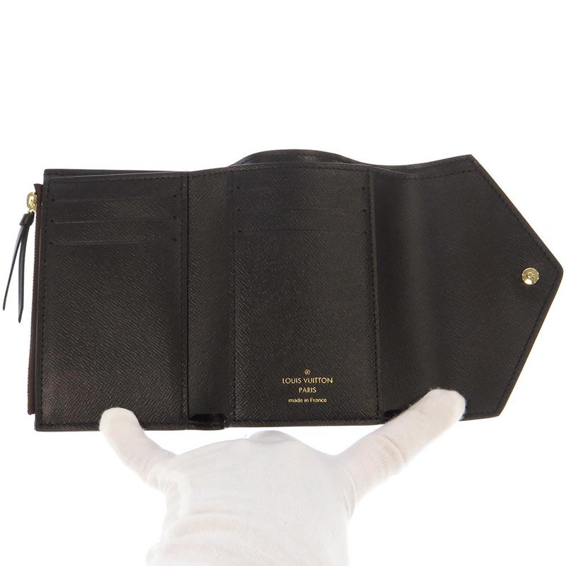 ルイヴィトン 三つ折り財布 モノグラム モノグラム・リバース ポルトフォイユ・ヴィクトリーヌ M81557 LOUIS VUITTON 黒