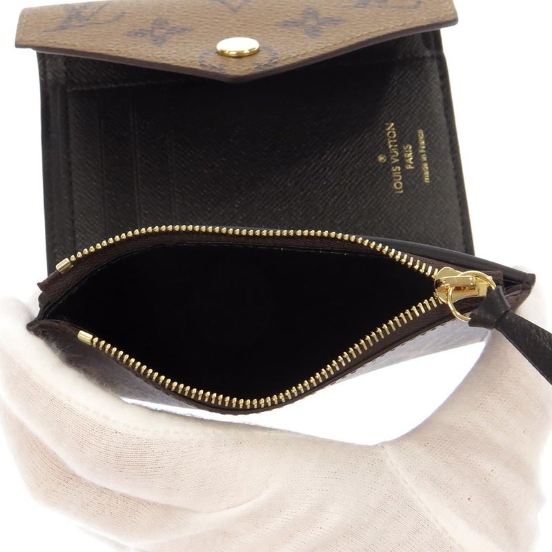 ルイヴィトン 三つ折り財布 モノグラム モノグラム・リバース ポルトフォイユ・ヴィクトリーヌ M81557 LOUIS VUITTON 黒