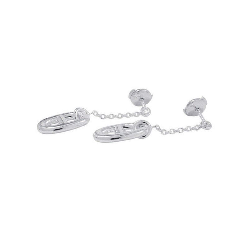 エルメス ピアス シェーヌダンクル ファランドール MM SV925シルバー HERMES ジュエリー