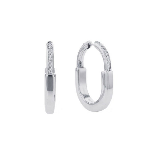 ティファニー ピアス ロック ピアス ミディアム ダイヤモンド 計0.19ct K18WGホワイトゴールド 72342801 Tiffany&Co.