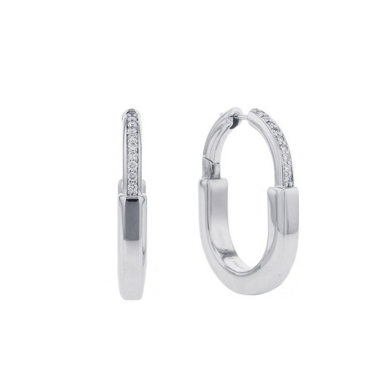 ティファニー ピアス ロック ピアス ミディアム ダイヤモンド 計0.19ct K18WGホワイトゴールド 72342801 Tiffany&Co.