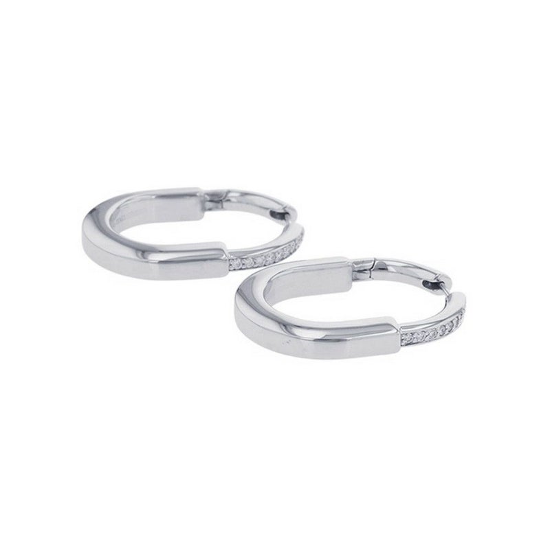 ティファニー ピアス ロック ピアス ミディアム ダイヤモンド 計0.19ct K18WGホワイトゴールド 72342801 Tiffany&Co.