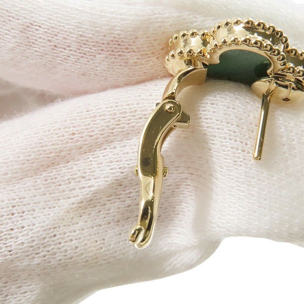 ヴァンクリーフ&アーペル ピアス ヴィンテージ アルハンブラ イヤリング マラカイト K18YGイエローゴールド VCARO3QL00