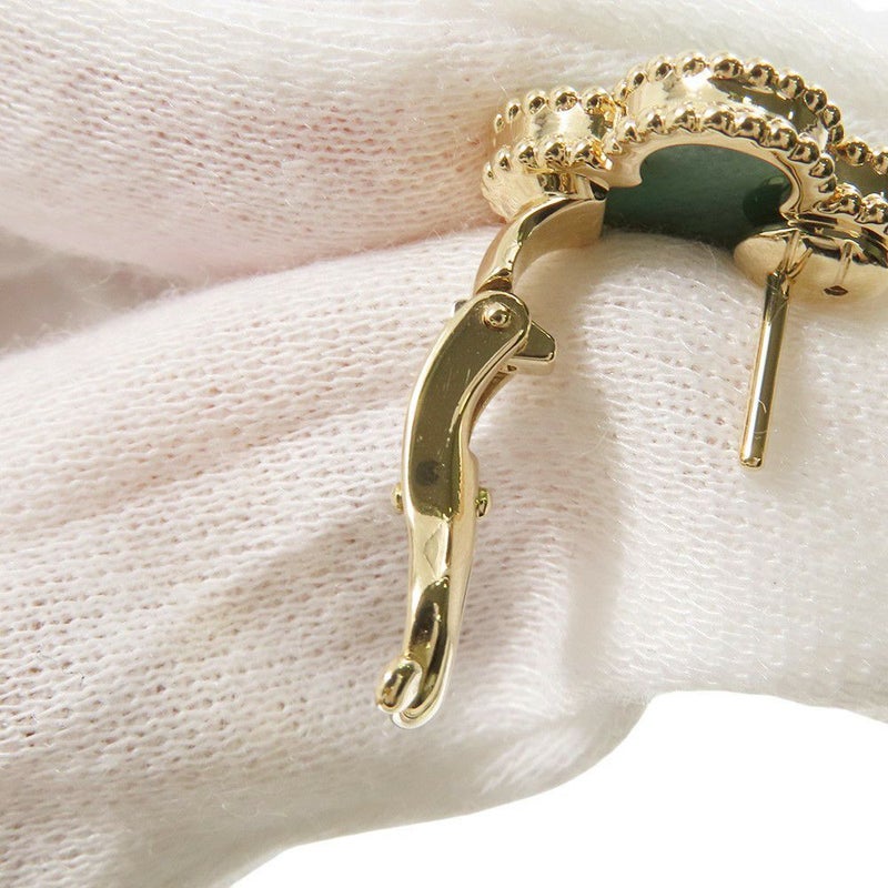 ヴァンクリーフ&アーペル ピアス ヴィンテージ アルハンブラ イヤリング マラカイト K18YGイエローゴールド VCARO3QL00