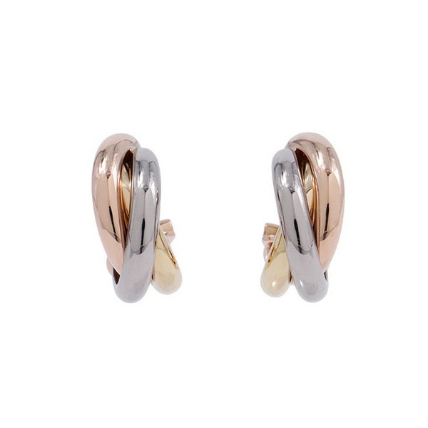 カルティエ ピアス トリニティ クラシックモデル MM K18YG/K18PG/K18WG 80083231 ジュエリー イヤリング