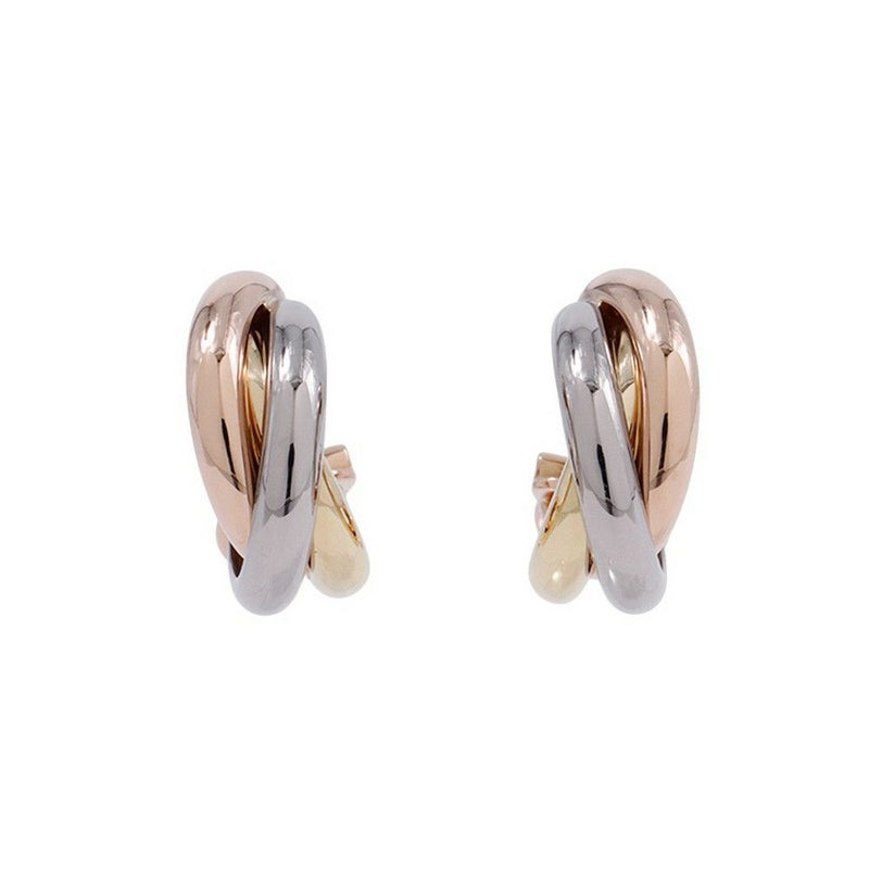 カルティエ ピアス トリニティ クラシックモデル MM K18YG/K18PG/K18WG 80083231 ジュエリー イヤリング