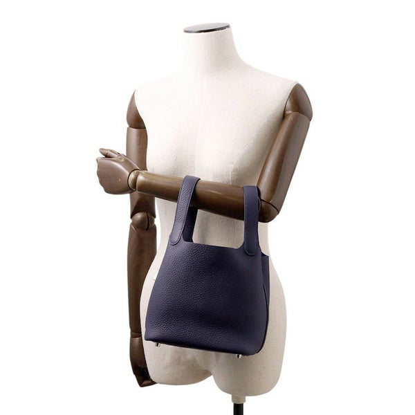 エルメス ハンドバッグ ピコタンロックPM ブルーニュイ/シルバー金具 トリヨンクレマンス K刻印 HERMES トートバッグ