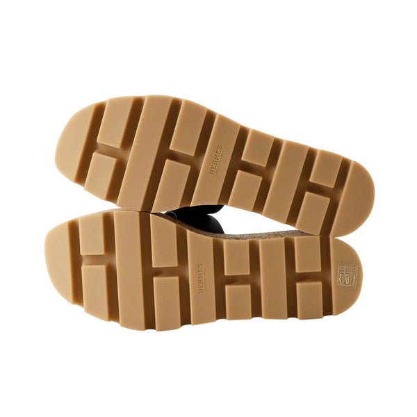 エルメス サンダル エズ 30 Eze カーフレザー レディースサイズ36 HERMES 靴 黒