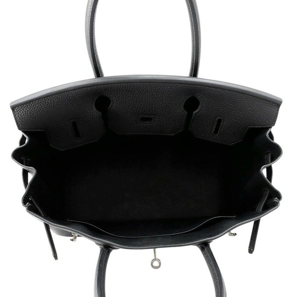 エルメス バーキン30 ブラック/シルバー金具 トゴ Z刻印 HERMES Birkin ハンドバッグ 黒