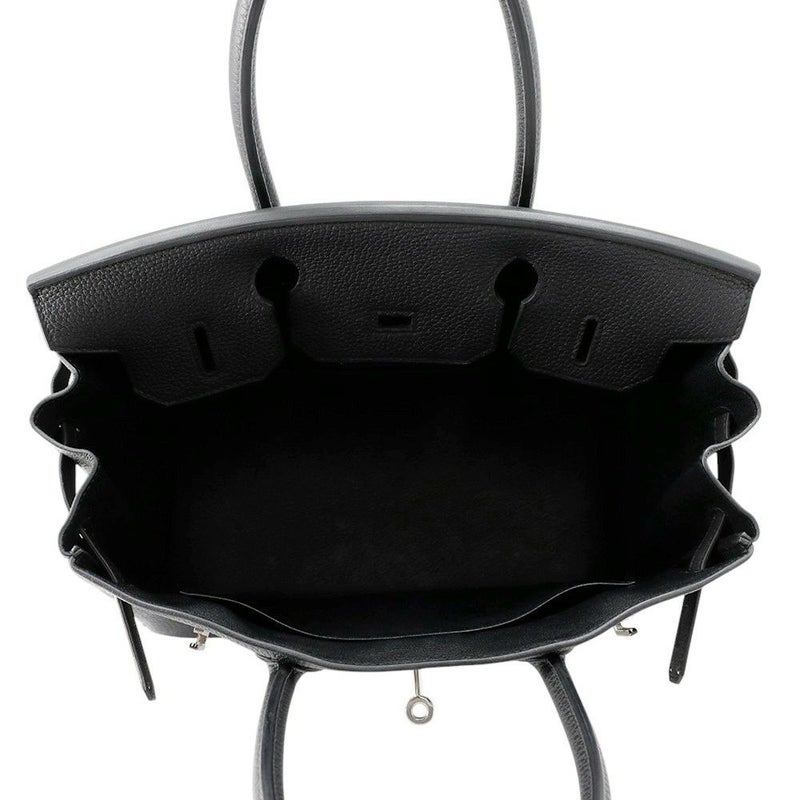 エルメス バーキン30 ブラック/シルバー金具 トゴ Z刻印 HERMES Birkin ハンドバッグ 黒