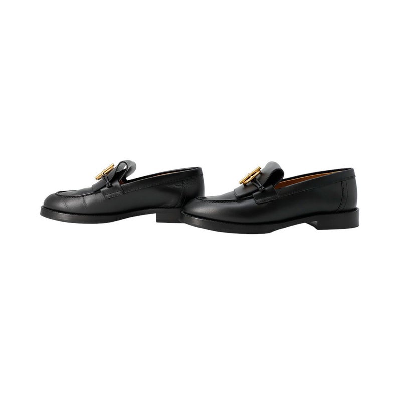 エルメス モカシン インパクト カーフレザー レディースサイズ36 1/2 HERMES 靴 黒