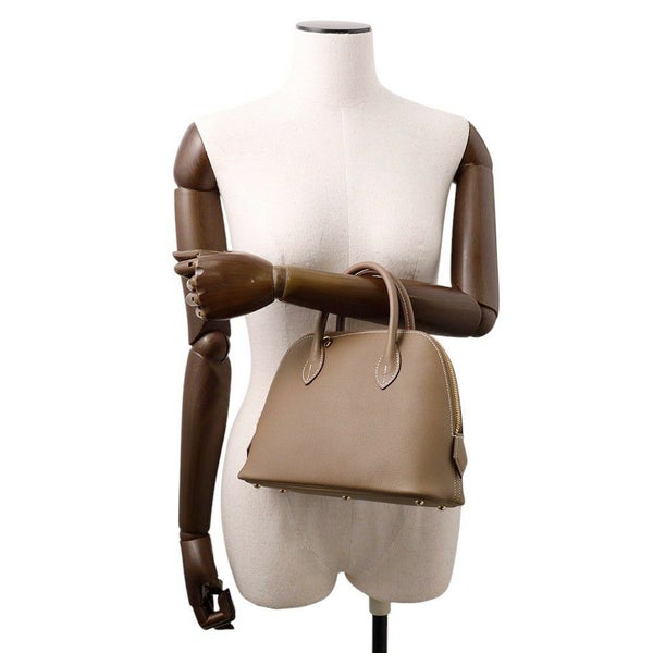 エルメス ボリード1923 25 エトゥープ/ゴールド金具 エバーカラー K刻印 2wayショルダー