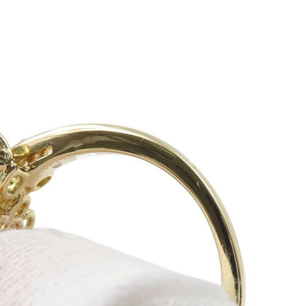 ヴァンクリ フォリ デ プレ リング ダイヤ 15P 計約1.26ct/マルチカラーサファイア 7P 計約2.71ct K18YG サイズ約14号