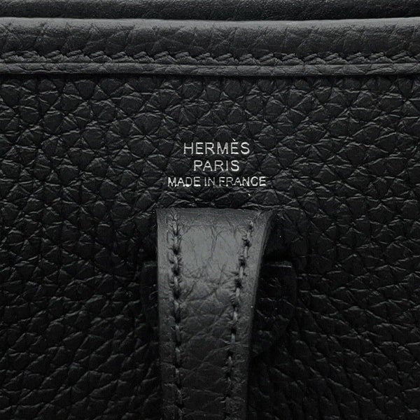 エルメス ショルダーバッグ エブリンTPM アマゾン 111cm ブラック/シルバー金具 トリヨンクレマンス K刻印 HERMES Evelyne 黒
