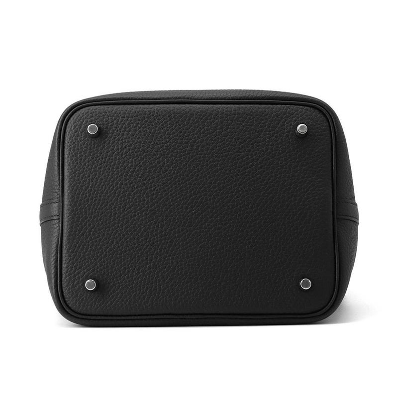 エルメス ハンドバッグ ピコタンロックMM ブラック/シルバー金具 トリヨンクレマンス K刻印 黒