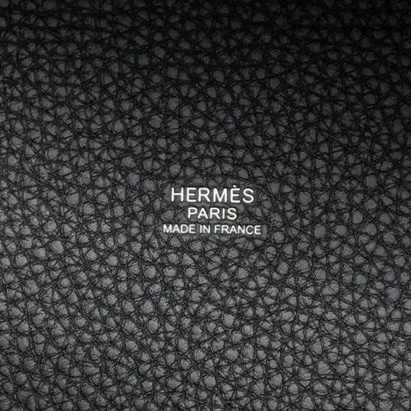 エルメス ハンドバッグ ピコタンロックMM ブラック/シルバー金具 トリヨンクレマンス K刻印 黒