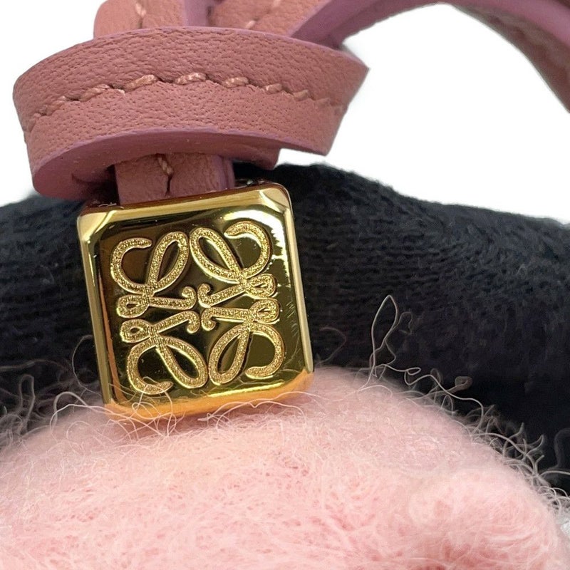 ロエベ バッグチャーム アナグラム ピグ フェルト カーフレザー C621232XBD LOEWE キーホルダー 豚 ブタ