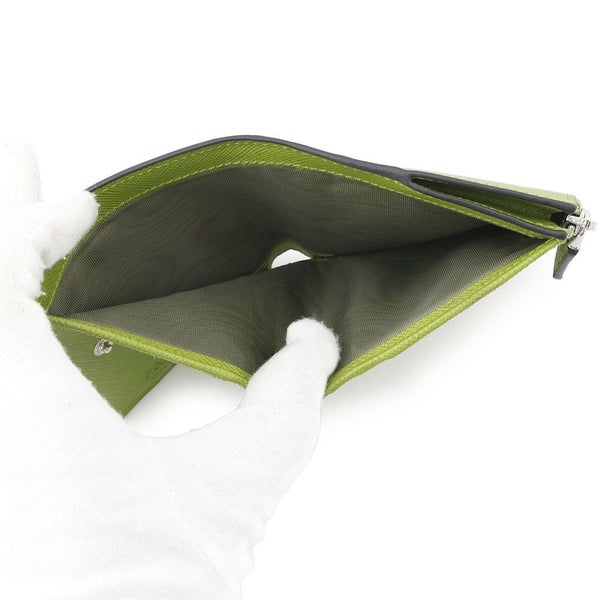 プラダ 二つ折り財布 サフィアーノ トライアングルロゴ 2ML049 PRADA 日本限定カラー