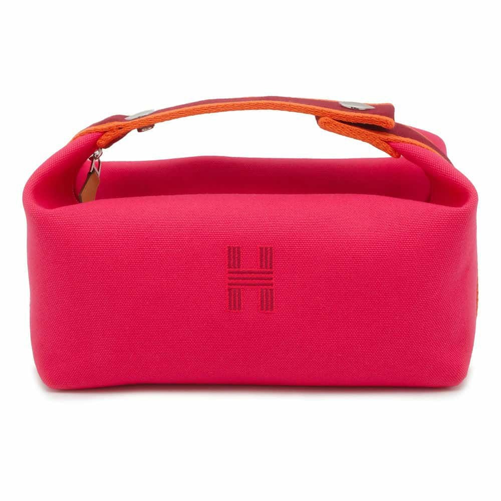 エルメス ポーチ ブリッド・ア・ブラックPM ハイビスカス/シルバー金具