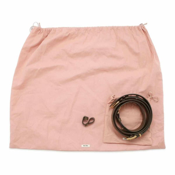 ミュウミュウ ハンドバッグ ボー レザー 5BB117 MIUMIU 2wayショルダーバッグ ボウリングバッグ