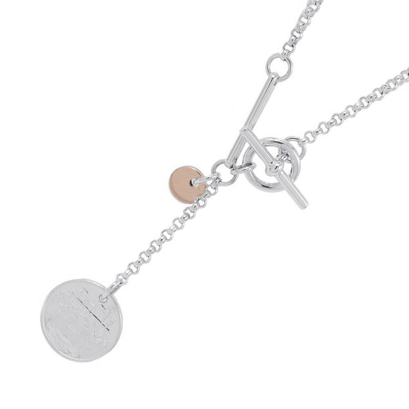 エルメス ネックレス エクスリブリス SV925シルバー/K18PGピンクゴールド PM HERMES ジュエリー