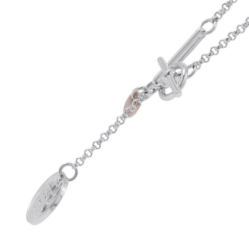 エルメス ネックレス エクスリブリス SV925シルバー/K18PGピンクゴールド PM HERMES ジュエリー