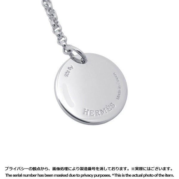 エルメス ネックレス エクスリブリス SV925シルバー/K18PGピンクゴールド PM HERMES ジュエリー