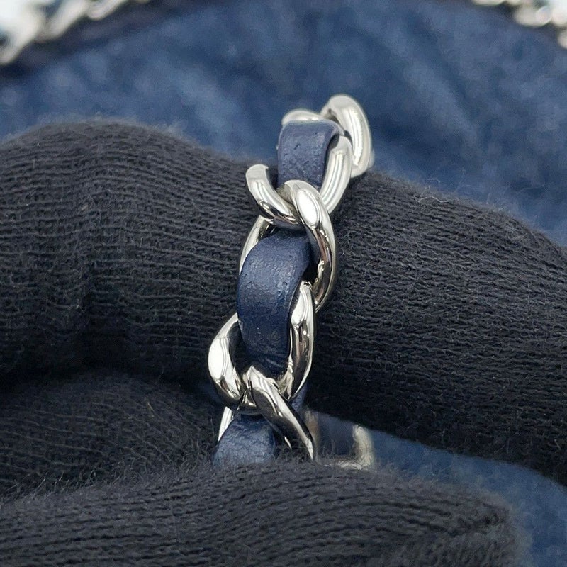 シャネル チェーンショルダーバッグ ココマーク マトラッセ ラウンド デニム AP0739 CHANEL