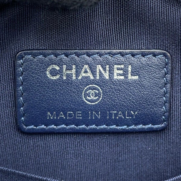 シャネル チェーンショルダーバッグ ココマーク マトラッセ ラウンド デニム AP0739 CHANEL