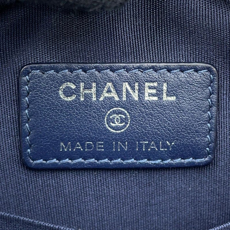 シャネル チェーンショルダーバッグ ココマーク マトラッセ ラウンド デニム AP0739 CHANEL