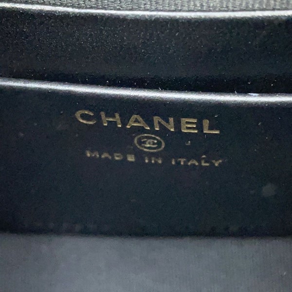 シャネル チェーンショルダーバッグ マトラッセ ココマーク ツイード CHANEL 黒 ノベルティ