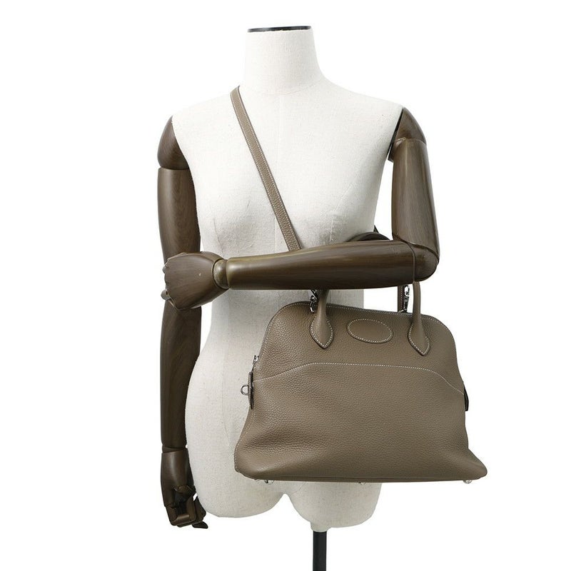 エルメス ハンドバッグ ボリード31 エトゥープ/シルバー金具 トリヨンクレマンス D刻印 2wayショルダー