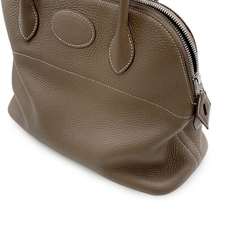 エルメス ハンドバッグ ボリード31 エトゥープ/シルバー金具 トリヨンクレマンス D刻印 2wayショルダー