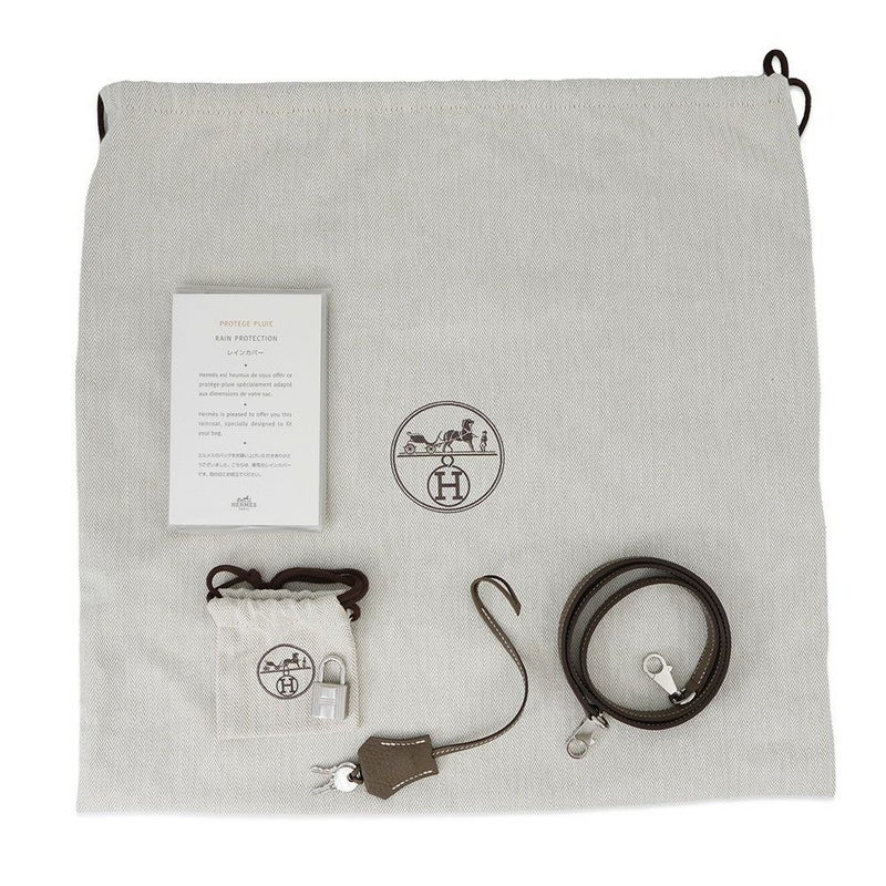 エルメス ハンドバッグ ボリード31 エトゥープ/シルバー金具 トリヨンクレマンス D刻印 2wayショルダー