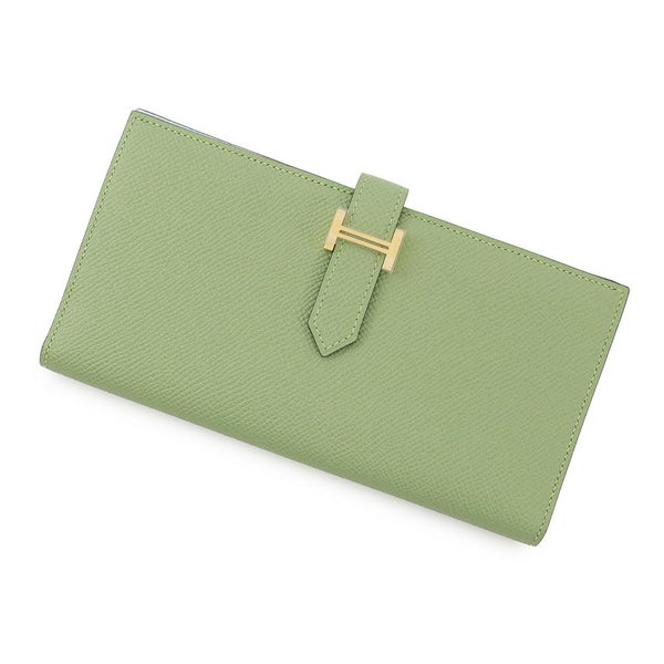 エルメス 長財布 ベアンスフレ ヴェルソ ヴェールクリケット/セレステ/ゴールド金具 エプソン Y刻印 財布